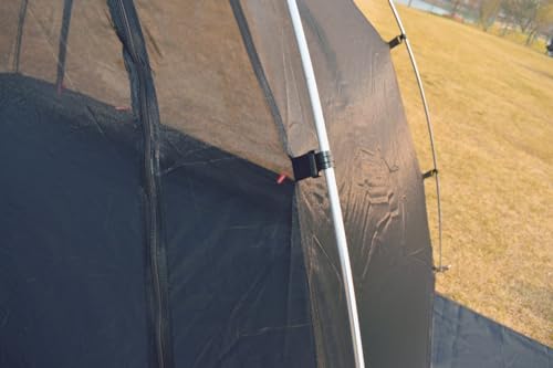 Carpa de malla para 2 personas impermeable, negra miniatura 7
