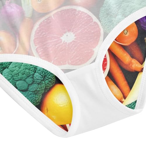 Cotton Toddler Girls Underwear Vibrant Colorful Fruits Cute Panties Girl Funny Kids Undies Briefs 2t 5