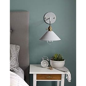 iYoee Wall Sconce Lamps Lighting Fixture with on Off Switch,White Macaron Wall lamp E26 Edison Copper lamp Holder with… 41Yz2Gd6SYL. SS280