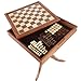 Game Table - Reversible Tabletop with Chess and Backgammon Gameboards - Game Room Furniture by Trademark Games