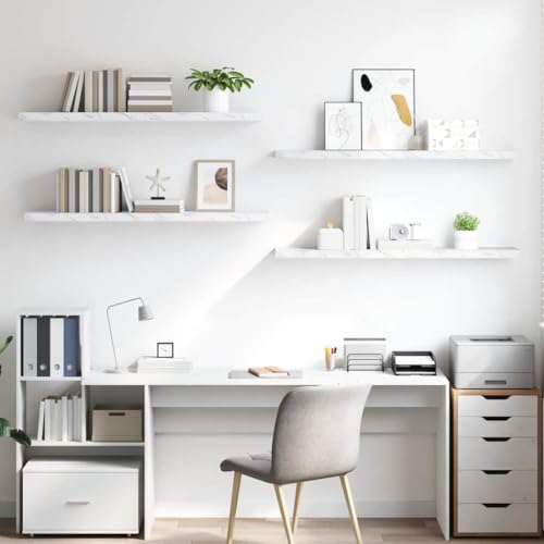 Étagère murale marbre blanc pour libérer l'espace au sol avec style - 3