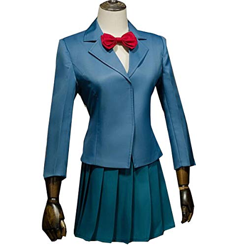Nsoking Durarara Izaya Orihara Cosplay Costume Blue School Uniform Girls Suit Custom (Womens-L, Blue)