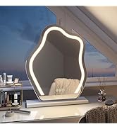 EMKE Hollywood Mirror with Lighting, 3 Light Colours Dimmable, Makeup Mirror with Lighting, Sc...