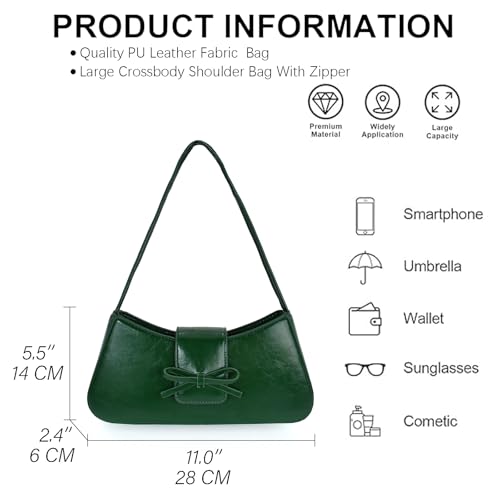 Image of KAMEILONG Trendy Red Shoulder Bag for Women Patent Leather Hobo Handbags Y2K Purses Clutch Bag Cute Bow Purse
