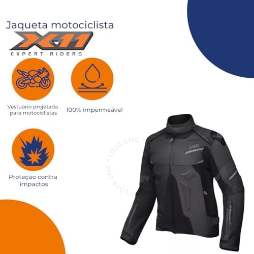 Jaqueta Moto Motociclista Premium X11 Evo4 100% Impermeavel (BR, Alfa, G, Regular, Regular, MASCULIN