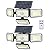 Mokot Solar Outdoor Lights, 288LED 2800LM IP65 Waterproof Motion Sensor Outdoor Lights with Remote Control, 4 Heads Solar Flood Wall Lights for Outside Yard Pack of 2