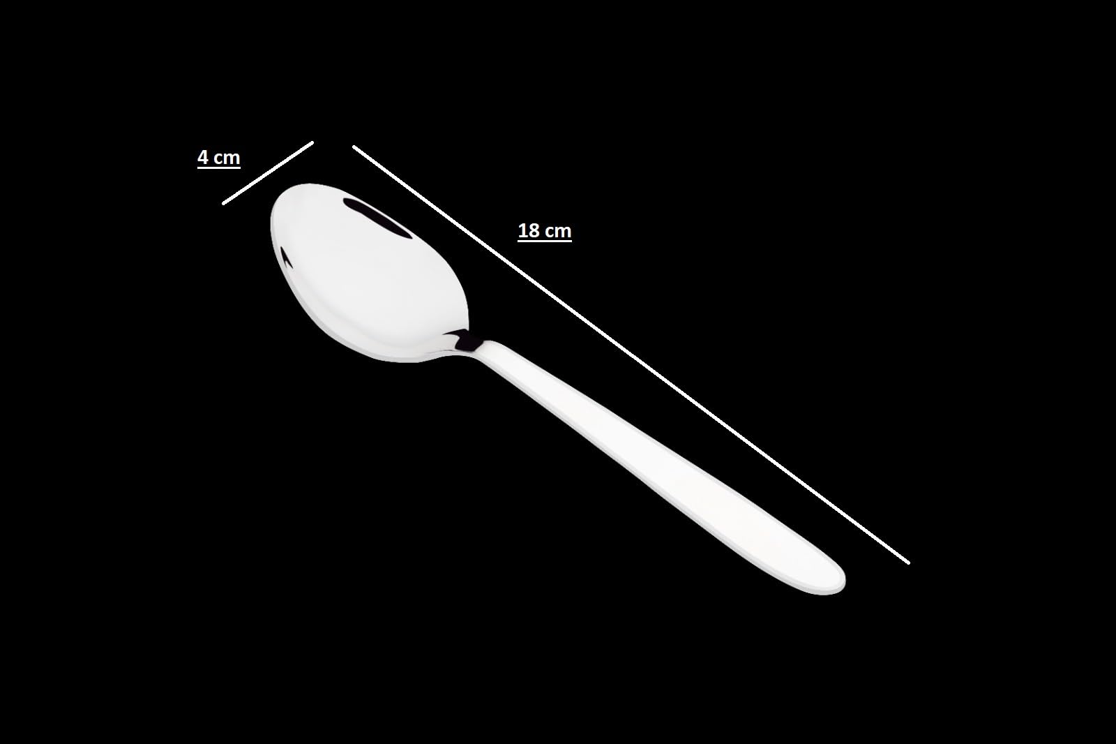 appeasy Stainless Steel Dessert Spoon Set 18 cm Length, Silver, 1.4mmThickness, Home, Kitchen, and Dining Food Grade Safe, Easy to Clean, Ideal for Everyday Meals. (12) 1