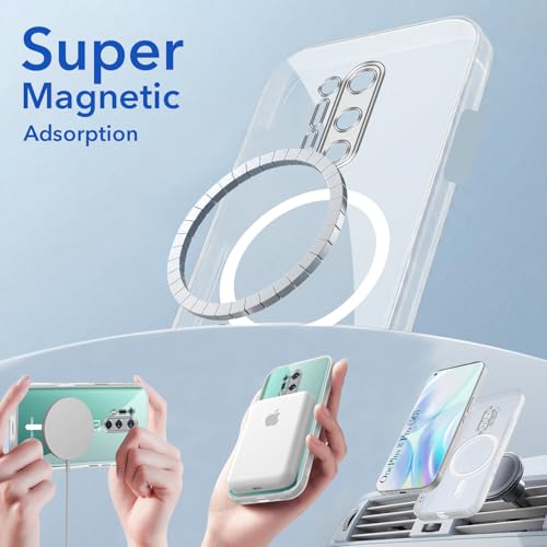 Image of Jkobi Lifetime Anti-Yellow MagSafe Compatible Clear Back Cover Case for OnePlus 8 Pro (Sleek Hard Crystal | Shockproof and Camera Protection)