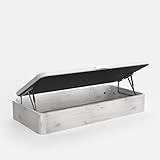 Topdormitorios - Canapé Abatible De Madera Eco - Gran Capacidad - Apertura Lateral - Cajón De Madera - Subida Y Montaje Gratuitos - CAJÓN Madera - NÓRDICO - Tapa 3D Blanca, 120 x 190 cm.