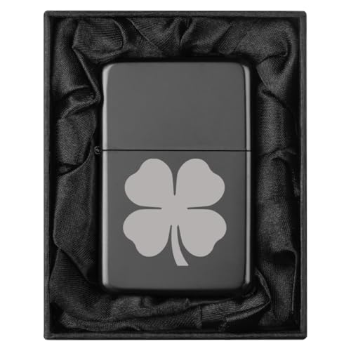 Encendedor en caja de regalo forrada en seda negra miniatura 1