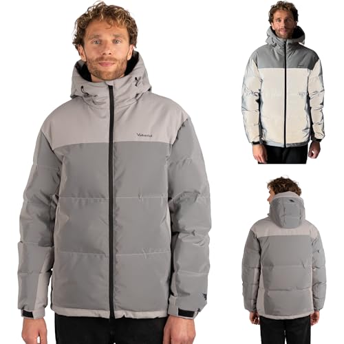 Valkental - Reflektierende Daunen Winterjacke Herren [VOLL REFLEKTIEREND] - Warme Daunenjacke für Männer - Down Jacket Men - Reflektor Winter Isolationsjacke - Sichtbarkeit im Dunkeln