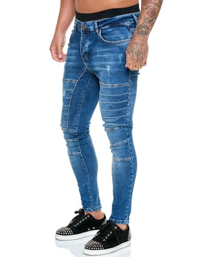 Mywinway Skinny Jeans for Men Spring Summer Ripped Stretch Tapered Leg Slim Fit Distressed Fashion Denim Jeans Pants2