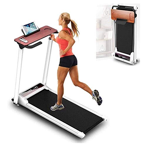 Rueda de andar Caminadora, eléctrico ejecución de máquinas con control remoto, ultra silencioso plana caminadora de gimnasio por la aptitud de interior, la carga máxima 100 kg, for hombres y mujeres E