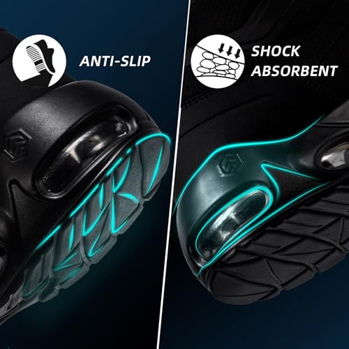 Military Tactical Boots Men Wide Toe Waterproof 6 Inches Lightweight Durable Side-Zip Combat Boots Work Hiking Non Slip Boots4