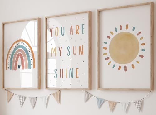 You Are My Sunshine Set de Arte de Pared – 3 Láminas Sin Marco, D...