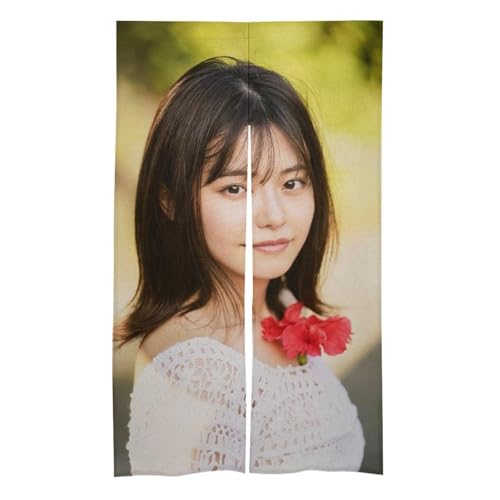 浅倉唯 (12)のれん 暖簾 おしゃれ 和風玄関 間仕切り カーテン ロング 階段 廊下 リビング 脱衣所 お風呂 戸口 目隠し 遮光 プライバシー保護 ドア 仕切り 86x143cm