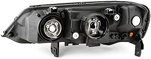 Replacement Headlights Headlamps Black Compatible with 2002-2003 Acura TL
