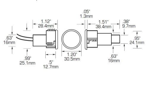 GE 1078w Steel Door Contact
