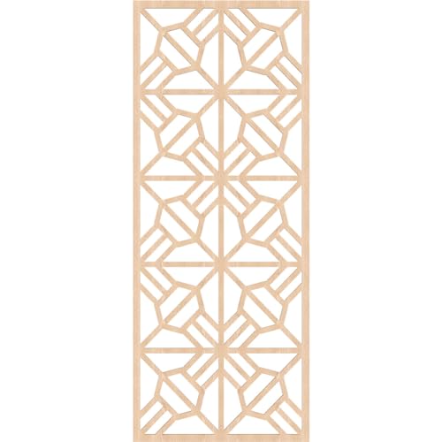 Image of 25 3 /8 inchW x 64 3 /8 inchH x 1 /4 inchT Auburn Decorative Fretwork Wood Wall Panels, Red Oak