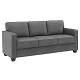 VASAGLE Sofa, Couch for Living Room Modern Upholstered, Cotton-Linen Surface, Solid Wood Frame and Legs, 78.7 x 32.3 x 35.4 Inches, Gray