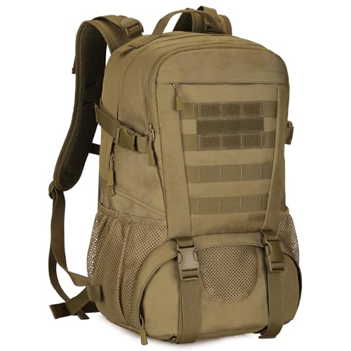 HUNTVP Mochila militar de caza, mochila táctica, Marrón, Estándar, Deportes