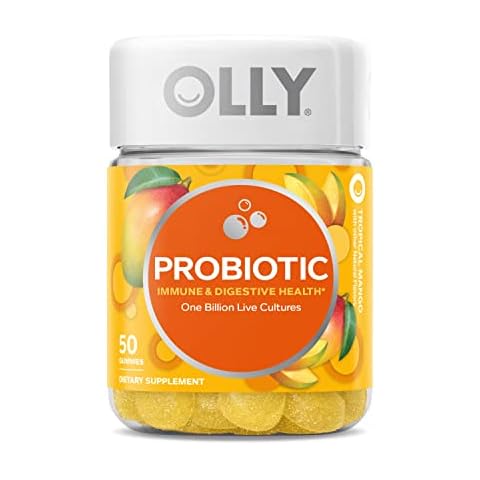 yhn Probiotic Gummy, Immune & Digestive Health, Probiotic Supplement, Mango, Chew Two Gummies per Day, no Food or Water Needed,50 Ct Cover