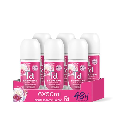 Fa - Desodorante Roll-On Pink Passion - 50ml (pack de 6) Total:...