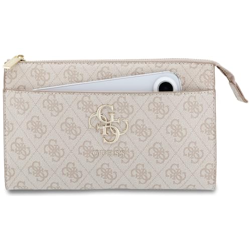 Image of CG MOBILE GUESS Universal Phone Wallet Bag Officially Licensed, Big 4G Logo Print Phone Pouch with Crossbody Strap, Impact-Resistant Protective Phone Holder for Women - Pink
