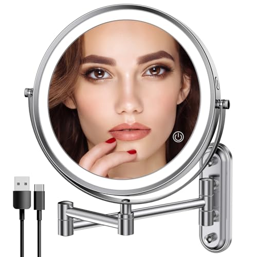 bath wall mounted makeup mirror