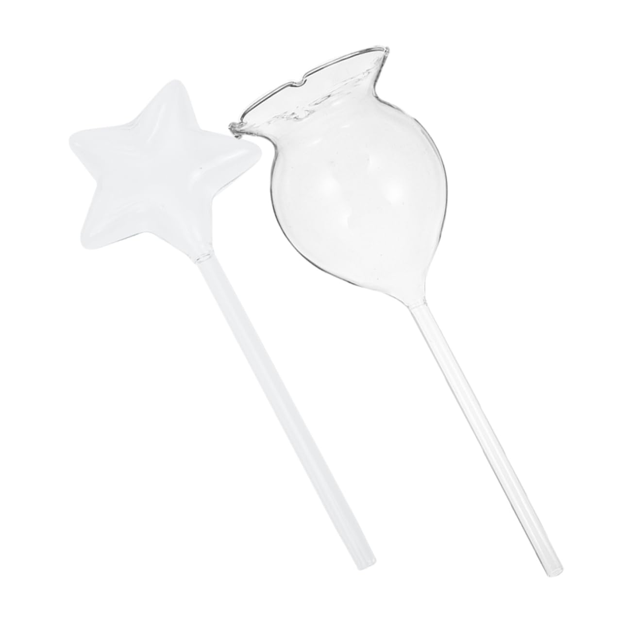 CIYODO 2Pcs Transparent Glass Self Watering Plant Spikes Automatic Irrigation System for Water Provision Convenient Watering for Busy Individuals