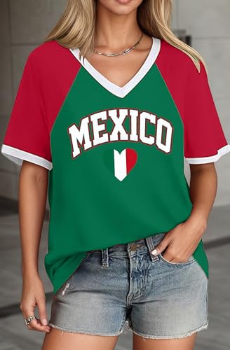 Mexico Shirts for Women Mexican Graphic Tees Vintage 2000S Casual Vacation Short Sleeve Oversized T Shirts2