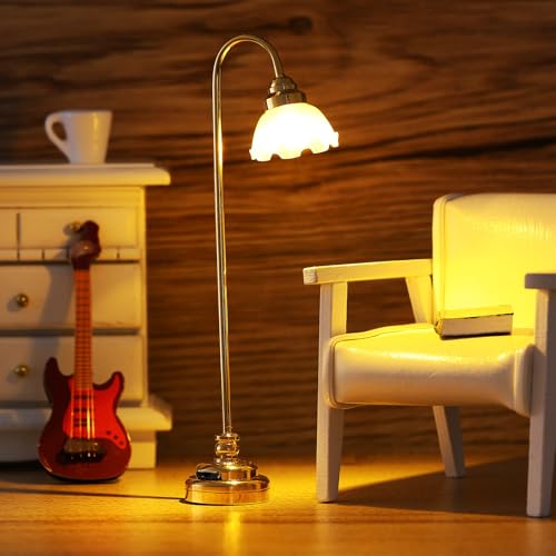 Lampe de table maison de poupée LED sans fil et dorée