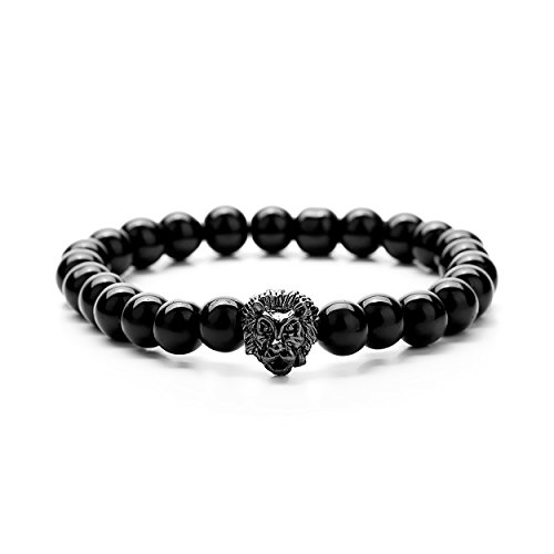 Set de Pulseras para Hombre con Dije de Cabeza de Tigre miniatura 3