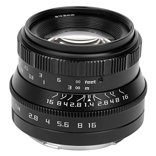 Obiettivo con Messa a Fuoco Full Frame da 35 mm F1.4 7 Elementi in 5 Gruppi F1.4-F16 con a con Angolo di Visione da 43 ° per A72 A73 A7S3 A7R3 A7C A9