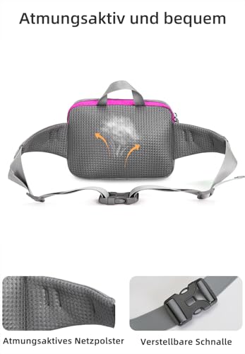 buffup® Bauchtasche mit flaschenhalter,hüfttasche Sport für Outdoor hundetraining Radfahren wandern Laufen… – Ansicht 4