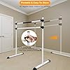 Segteckric Portable Dance Ballet-Barre Bar for Home - 4ft Upgraded Adjustable Freestanding Stretching Ballet Double Bar Fitness Exercise Equipment for Kids Women Men (White)