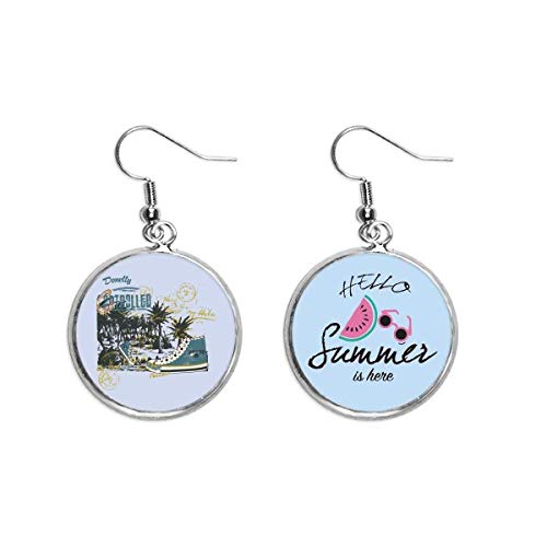 Zapatos de lona cocotero ilustración ligeros con pendientes de sandía cómodos