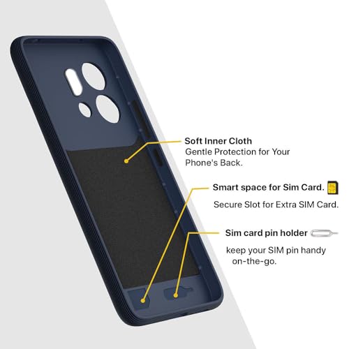 Image of amazon basics Shockproof Case for Oppo Reno14 Pro 5G | Full Camera Protection | TPU Flexible Back Cover for Oppo Reno14 Pro 5G (Steel Blue)