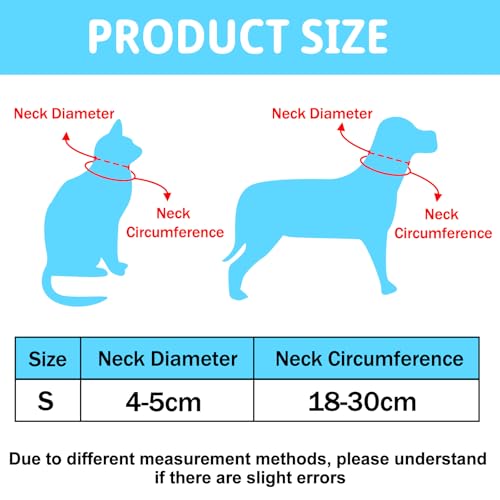 HTTDSLF Aufblasbares Halsband für Hunde und Katzen, Erholungshalsband, auslaufsicher, Mondhalsband (Blau, S)