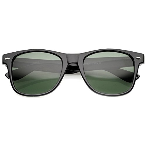 zeroUV - Retro Wide Arm Square Impact Resistant Glass Lens Horn Rimmed Sunglasses 55mm2