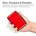 Kaabao Credit Card Holder, RFID Blocking Metal Card Wallet for Women Men Slim ID Card Holders Protector Aluminum Business Hard Case (Red)