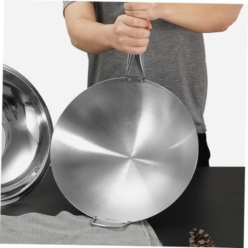 Wok de acero inoxidable con mango de madera miniatura 5