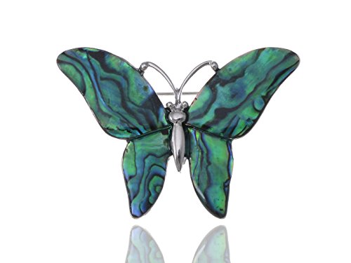 Catálogo para Comprar On-line Colorante Mariposa Tonos - los más vendidos. 32 Alilang - Broche de mariposa en tono plateado de abulón de color verde y azul esmaltado