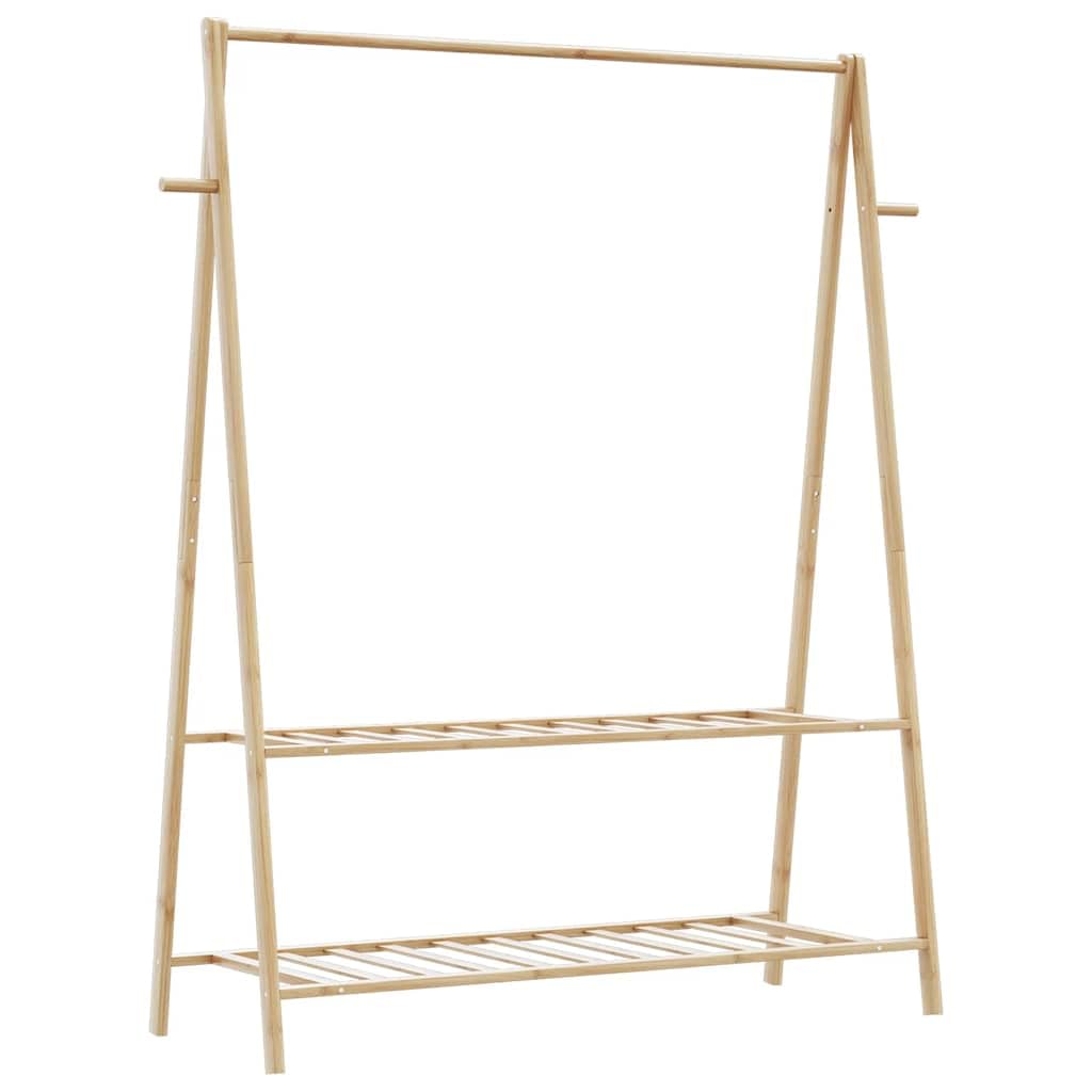 vidaXL Perchero con estantes bambú 132x45,5x150,5 cm