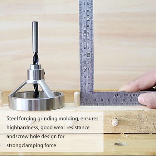 16 pcs Bohrführung für Holzbearbeitungs-Lochstanzer, Holzbearbeitungs Bohrhilfe, Bohrschablone, Bohrschablone möbelbau, Bohrvorrichtung, Bohrführungssatz Gerades mit 5/6/7/8/9/10/12 mm