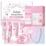Japan Sakura Skin Care Set For Teen Girls, Skincare For Girls 10-12, Skin Care For Teens 10-12, Japanese Cherry Blossom Kids Skin Care Set For Girls Ages 8-12, Skin Care For Kids