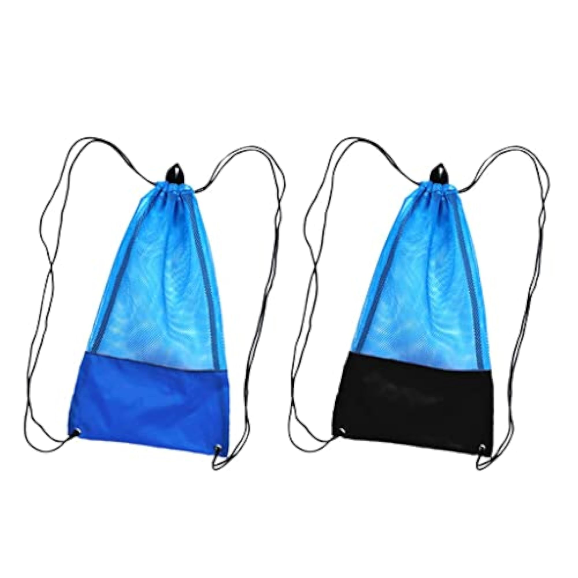 2 Pieces Mesh Drawstring Backpack for Beach Travel