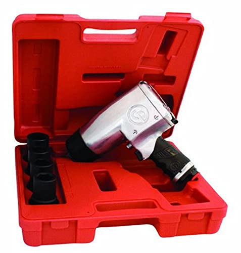 Chicago Pneumatic CP772HK Kit Air Impact Wrench (3/4 Inch), Air Impact Gun Industrial Repair & Assembly Tool, Pistol Handle, Pin Clutch, Max Torque Output 1000 ft. lbf/1350 Nm 4200 RPM