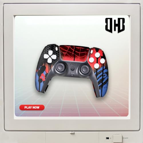 Image of Web Slingeer Custom PS-5 Controller Wireless compatible with Play-Station 5 Console by BCB Controllers | Proudly Customized in USA with Permanent HYDRODIP Printing(NOT JUST A SKIN)(MODDED)
