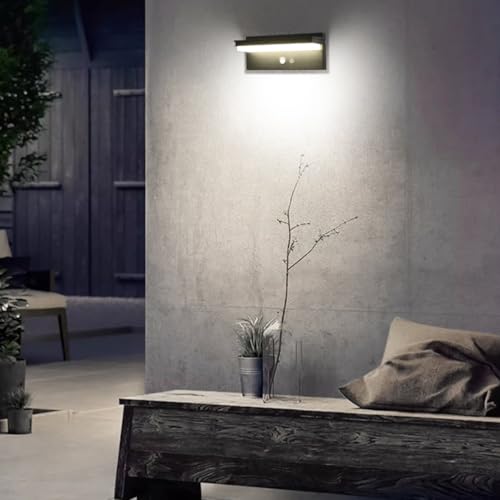 Lámpara de pared solar de 5W impermeable para exterior con interruptor. 8